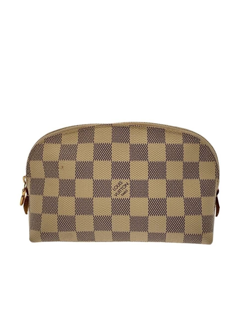 LOUIS VUITTON Pouch Clutch Pochette Cosmetic Damier Azur White